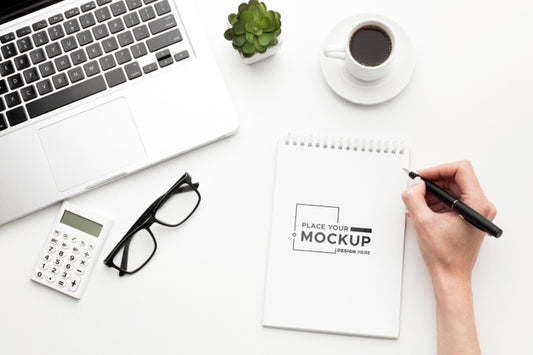 Free Flat Lay Of Desk Concept Mock-Up Psd