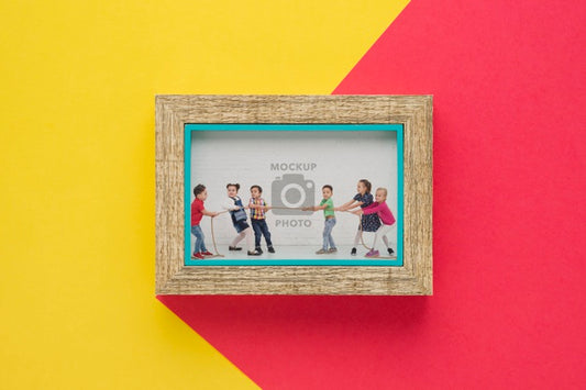 Free Flat Lay Of Plain Picture Frame Psd