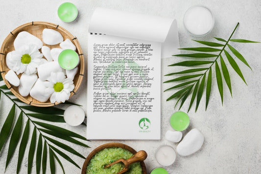Free Flat Lay Of Spa Concept Mock-Up Psd