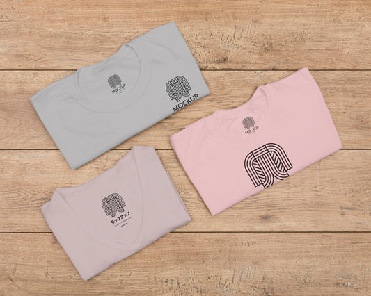 Free Flat Lay Of T-Shirt Concept Mock-Up Psd
