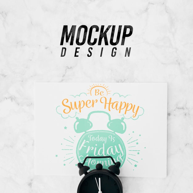 Free Flat Lay Paper Mockup On Workspace Psd