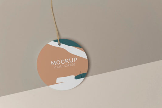 Free Flat Lay Product Tag Mock-Up Arrangement Psd
