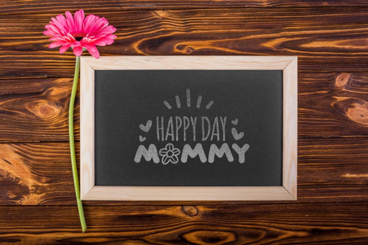 Free Flat Lay Slate Mockup For Easter Psd