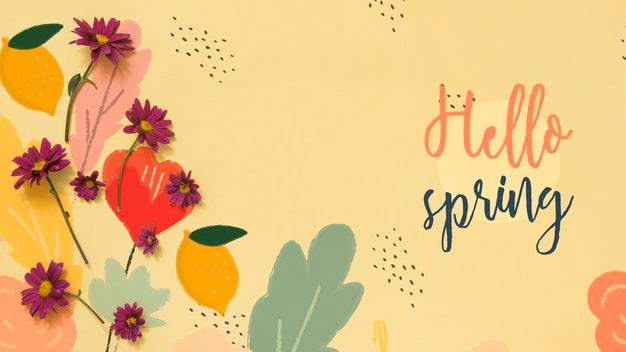 Free Flat Lay Spring Mockup With Copyspace Psd – CreativeBooster