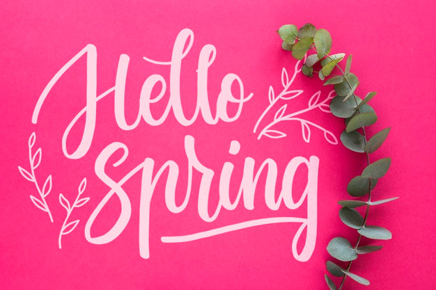 Free Flat Lay Spring Mockup With Copyspace Psd