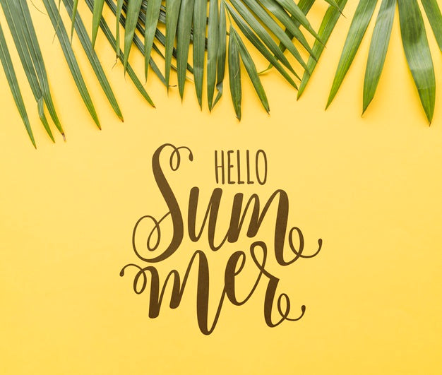 Free Flat Lay Summer Background With Copyspace Psd