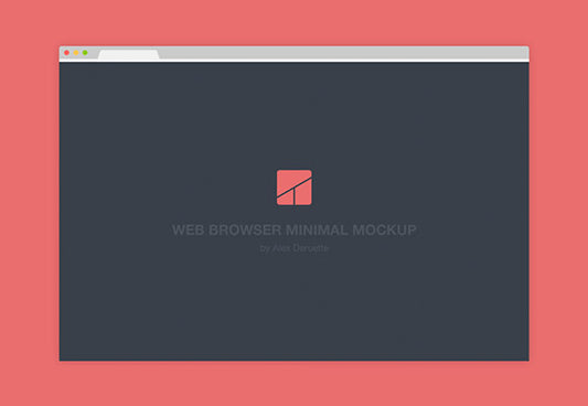 Free Flat Minimal Browser Mockup