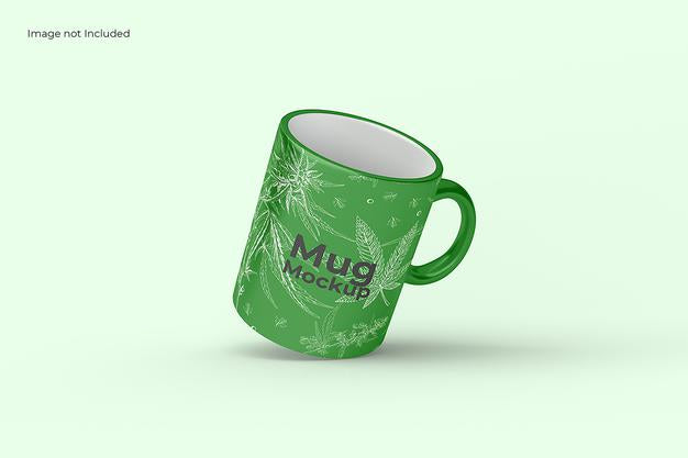 Free Floating Mug Mockup Psd