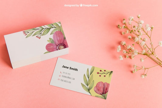 Free Floral Business Card Mockups