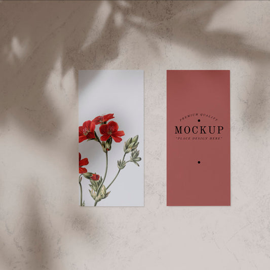 Free Floral Card Mockup Psd