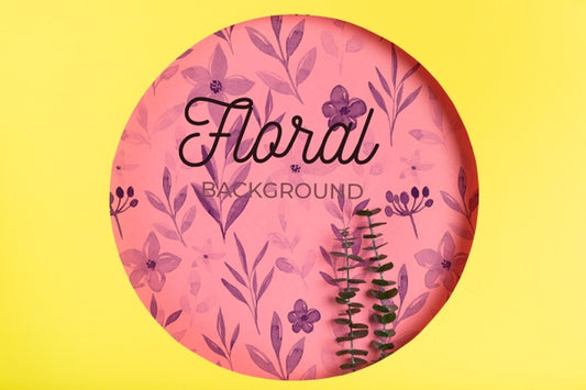 Free Floral Design In Paper Shape Concept Psd