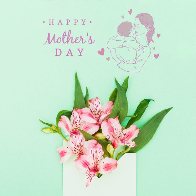 Free Floral Mothers Day Mockup Psd