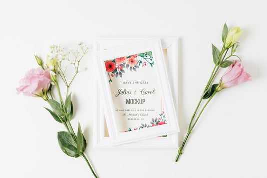 Free Floral Wedding Concept Mock-Up Psd