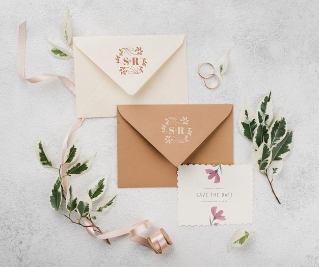 Free Floral Wedding Concept Mock-Up Psd