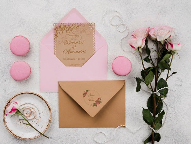 Free Floral Wedding Concept Mock-Up Psd