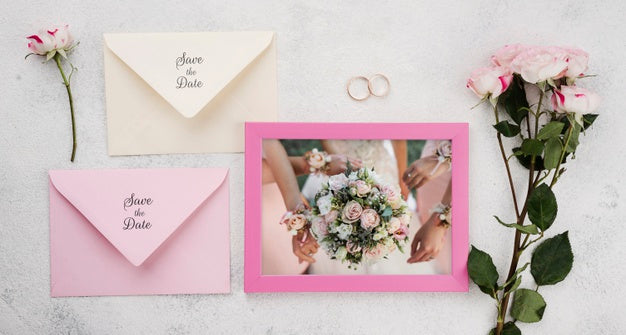 Free Floral Wedding Concept Mock-Up Psd