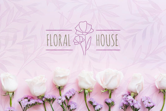 Free Flower Boutique House And White Flowers Psd