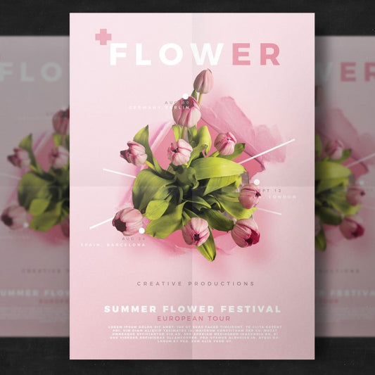 Free Flower Flyer Template Psd