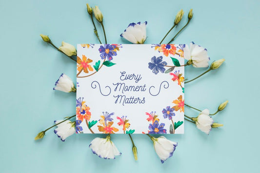 Free Flowers And Greeting Card Psd