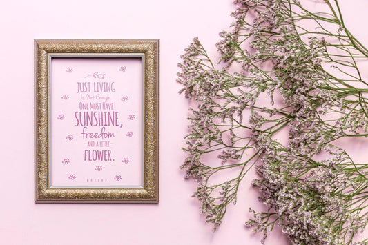 Free Flowers Arrangement With Old Frame Psd