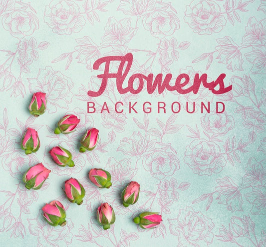 Free Flowers Concept Mock-Up Psd