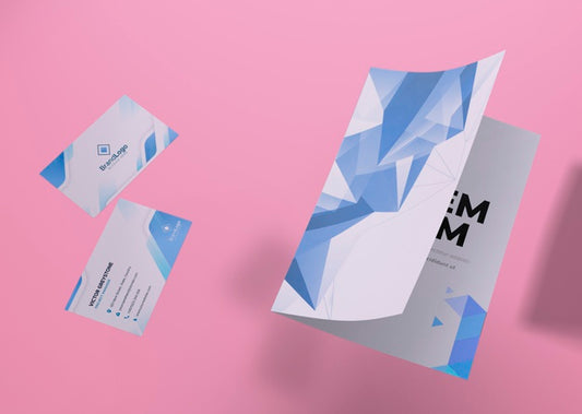 Free Flyer And Card Brand Company Business Mock-Up Paper Psd