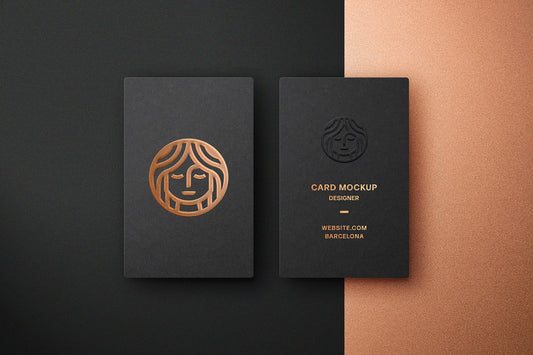 Free Foil Embossing Business Card Mockup PSD