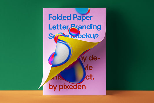 Free Folded Letter Psd Paper Mockup