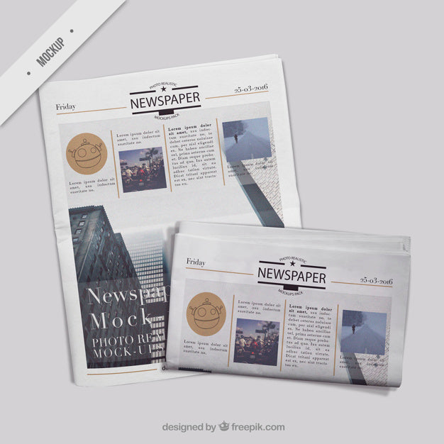 Free Folded Newspaper With Cover Newspaper Psd
