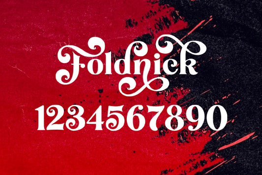 Foldnick - Free Tattoo Font with Great Numbers