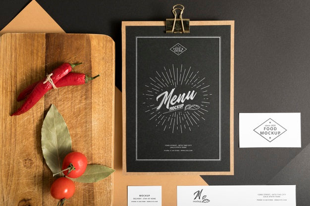 Free Food Menu Concept Mock-Up Psd