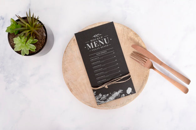 Free Food Menu Concept Mock-Up Psd