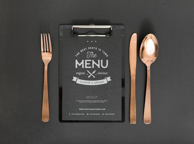 Free Food Menu Concept Mock-Up Psd