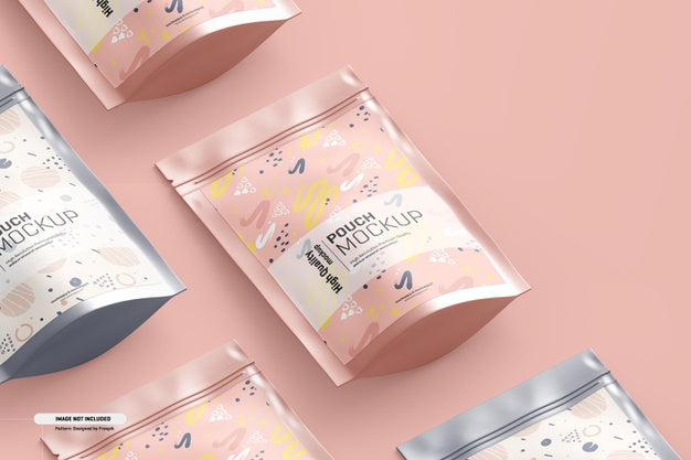 Free Food Supplement Pouch Packaging Mockup Psd