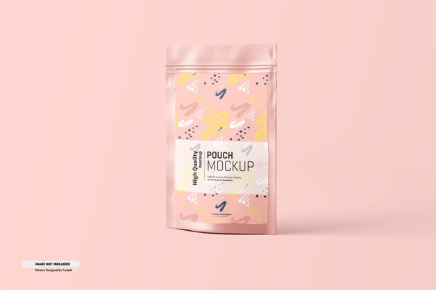 Free Food Supplement Pouch Packaging Mockup Psd