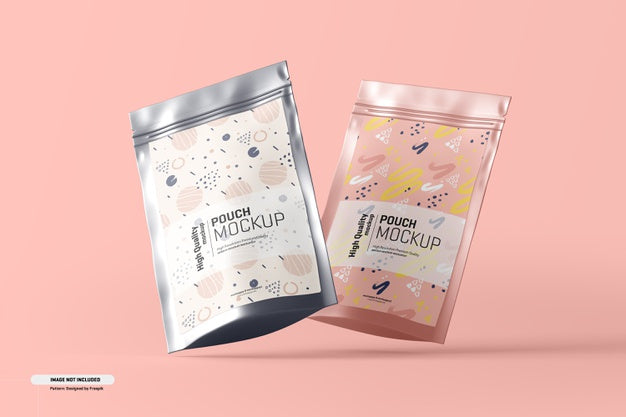 Free Food Supplement Pouch Packaging Mockup Psd