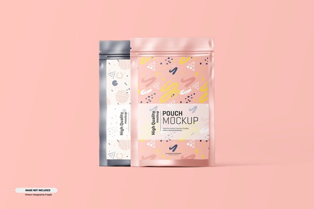 Free Food Supplement Pouch Packaging Mockup Psd