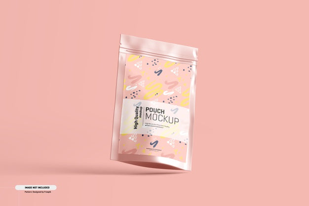 Free Food Supplement Pouch Packaging Mockup Psd