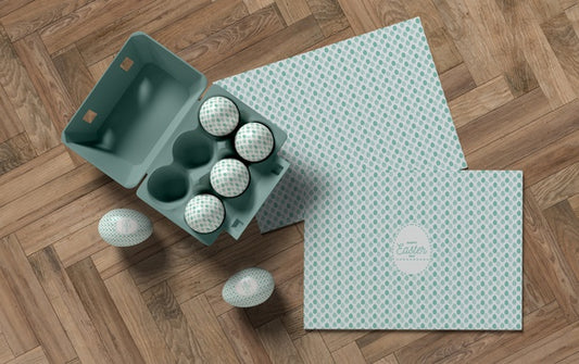 Free Formwork With Eggs On Table Psd