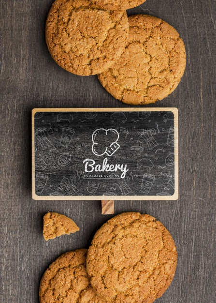 Free Frame And Delicious Biscuits Psd