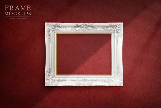 Free Frame In A Red Room Psd