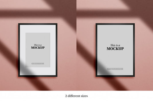 Free Frame Mock-Up With Passepartou And Shadow Psd