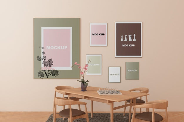 Free Frame Mockup In Living Room Psd