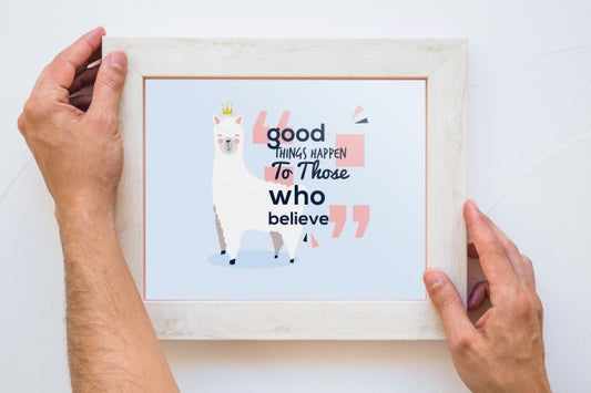 Free Frame Mockup With Quote Concept Psd