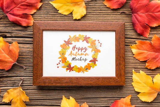 Free Frame Of Autumnal Leaves Psd