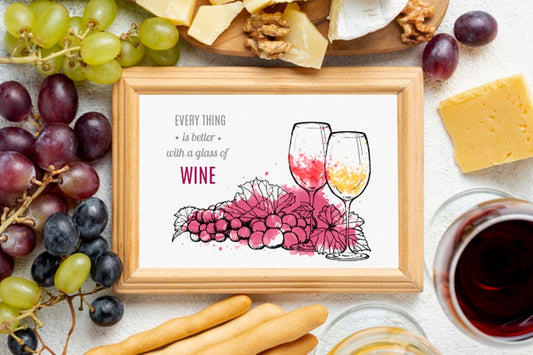 Free Frame Of Wine Bottles With Frame Psd