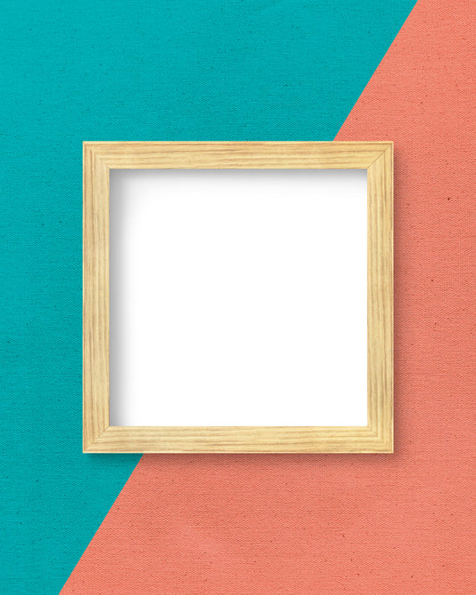 Free Frame On A Two Toned Wall Psd