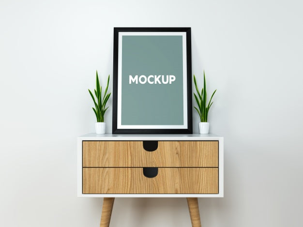 Free Frame On Buck Mock Up Design Psd