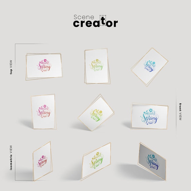 Free Frame View Of Spring Scene Creator Psd