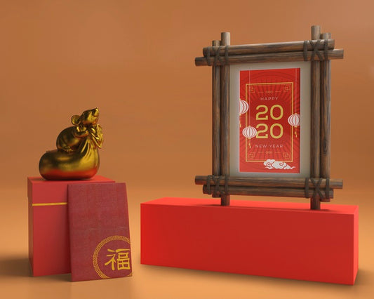 Free Frame With Chinese New Year Theme Psd